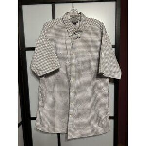 Eddie‎ Bauer Shirt Mens TXL Relaxed Fit Plaid Button Down Wrinkle Resistant